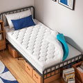 OhGeni Cooling 4 inch Dual Layer Twin Mattress Topper, 2 inch Cooling Gel Memory Foam, 2 inch Down Alternative Pillow Top Pad, Mattresses Cover for Bed, Medium Support, Fits 6”-19” Deep Pocket