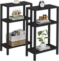 TUTOTAK Small Side Table, Narrow End Table, Skinny Sofa Table, Slim Nightstand, Couch Table, Living Room, Bed Room, Black TB01BK0772