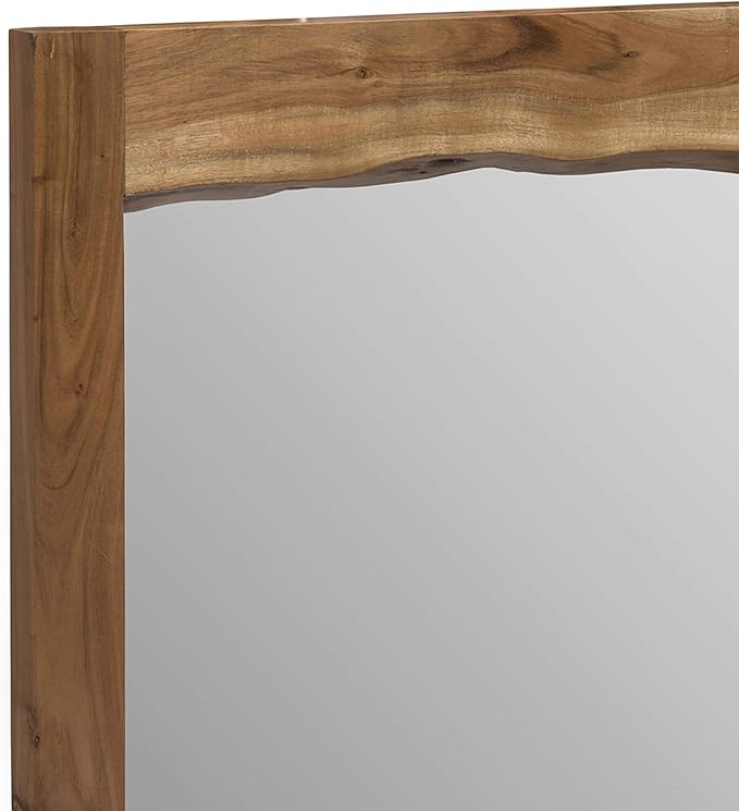 Alpine Natural Live Edge Wood Coat Hooks, 36 in. , Unique Variations Adds Natural Character, Clear Finish, Knots & Cracks, Real Wood Ambiance