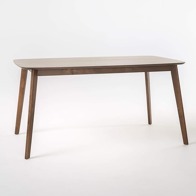 Christopher Knight Home Idalia 60" Rectangular Dining Set, 5-Pcs Set, Natural Walnut / Mint