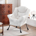 Lazy Chair, Reading Armchair, Large Modern Lounge Accent Chair, Leisure Sofa Chair for Living Room, Bedroom, Dorm Room (Beige)
