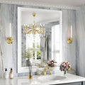 Amorho Bathroom Mirror, 28x36 Inch White Thick Metal Framed Wall Mirrors for Over Sink, Bedroom, Living Room, Entryway, Rectangle Wall-Mounted Mirrors(Horizontal/Vertical).