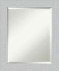 Amanti Art White Bathroom Mirror for Over Sink, 24x20 Shiplap White Rectangle Vanity Mirror, Small Coastal Wood Frame, Hangs Horizonally and Vertically, Bathroom Wall Decor, Beveled Edge from WI, USA