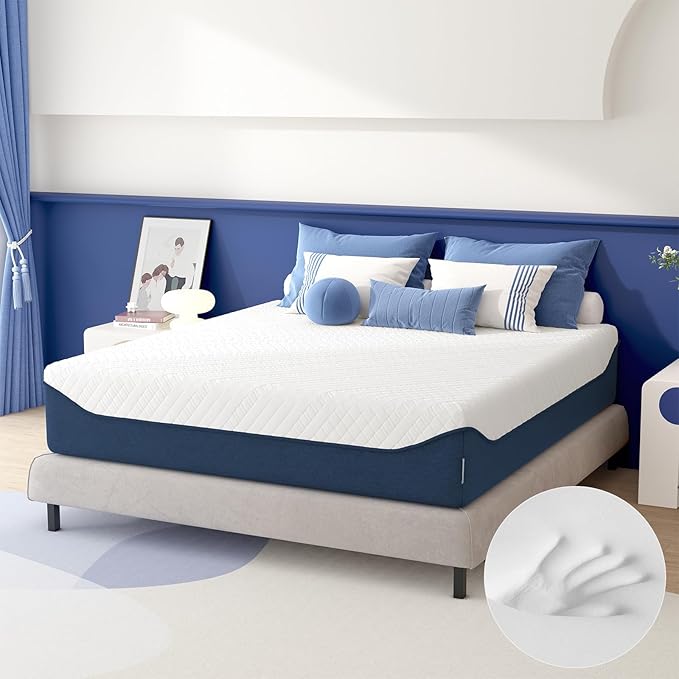 SDHYL Full Mattress, 10 Inch Gel Infused Memory Foam Mattress for Good Sleep, Bed in a Box Mid Firm CertiPUR-US Certified & Fiberglass Free, Washable Cover, 75"*54"