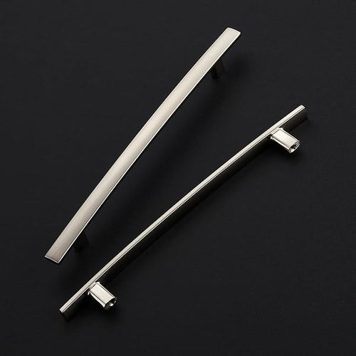 10 Pack Cabinet Handles 7.5" Hole Center - Curved Cabinet Pulls Brushed Nickel Drawer Pulls for Kitchen Cupboard Solid Hardware for Dresser Drawer Arch Hardware