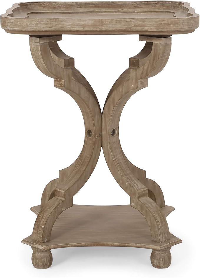 Christopher Knight Home Emerald French Country Accent Table with Square Top, Natural