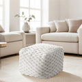 Bean Bag Chair Foot Rest, Modern Comfy Couch Sofa Ottoman for Adult, Faux Fur Foot Stool with Filler, Soft Cozy Footrest for Bedroom, Living Room