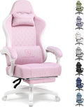 GTPLAYER Gaming Chair, Computer Office Chair with Pocket Spring Cushion, Linkage Armrests and Footrest, High Back Ergonomic Computer Chair with Lumbar Support Task Chair with Footrest