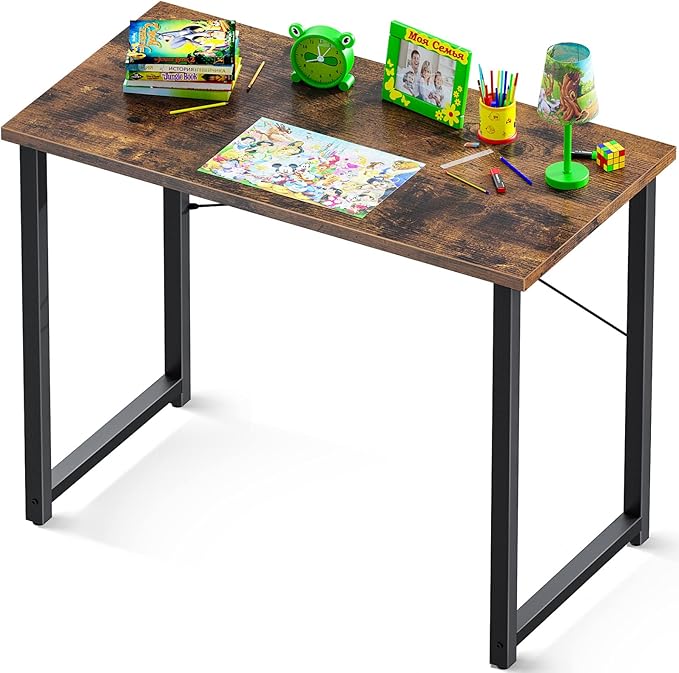 Coleshome 32 Inch Computer Desk, Modern Simple Style Desk for Home Office, Study Student Writing Desk, Vintage
