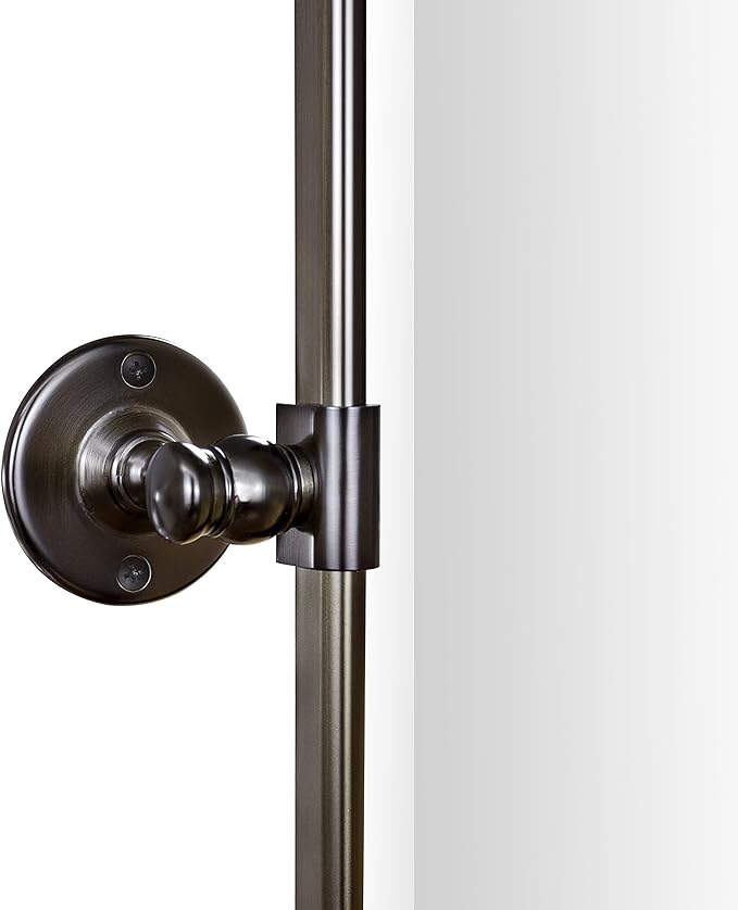 TEHOME 20x24'' Oil Rubbed Bronze Pivot Bathroom Vanity Mirror 24x20'' Metal Framed Dark Bronze Rectangle Tilting Beveled Vanity Mirrors for Wall