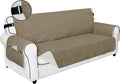 PureFit Reversible Sofa Couch Cover Water Resistant Couch Covers for 3 Cushion, Washable Furniture Cover with Non-Slip Foam and Adjustable Strap for Dogs, Pets (Sofa, Beige/Ivory)