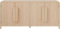 Walker Edison Chantelle Sideboard Buffet with Storage, 64", Coastal Oak