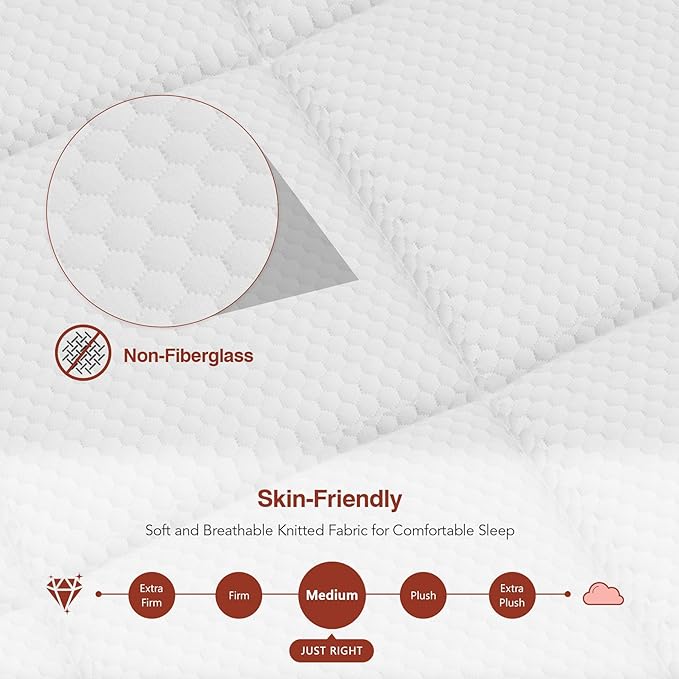 Full Size Mattress 12 Inch, Hybrid Full Bed Mattress with Gel Memory Foam and Pocketed Springs, Pressure Relief & Medium Firm Feel, Bed in a Box, CertiPUR-US