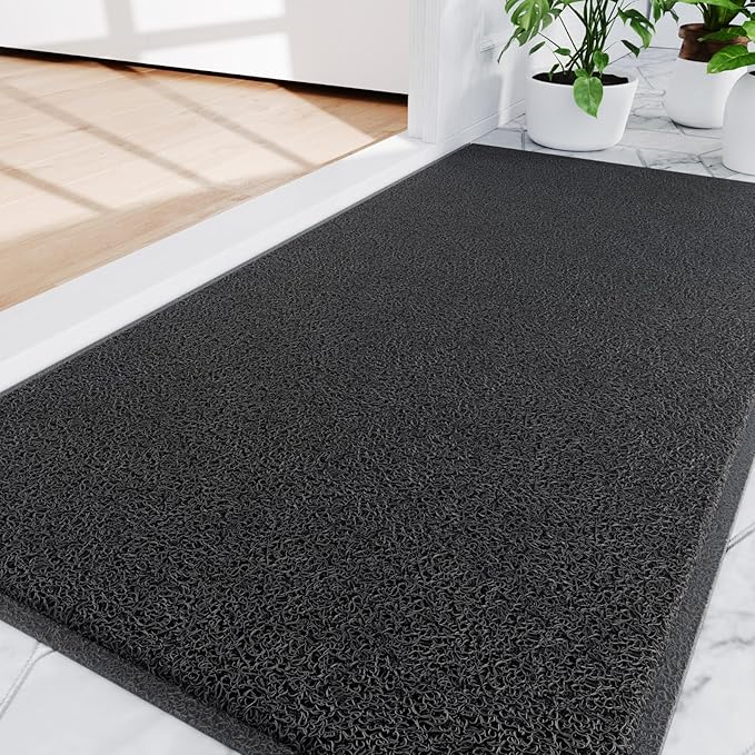 Amyracel Front Door Mat Indoor Outdoor Entrance, 48" x 72" All-Season Waterproof Heavy Duty Doormat for Outside Entry, Stain and Fade Resistant, Low Profile, Easy Clean Patio Entryway Mat