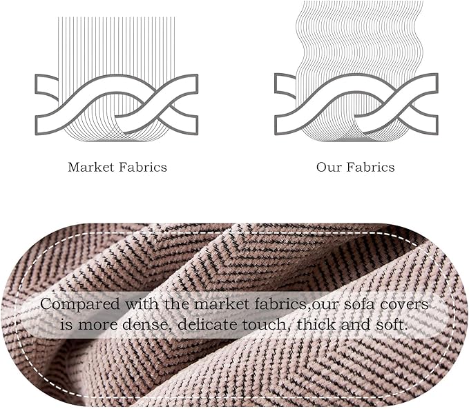 STACYPIK Solid Pink Sofa Cover for Pets Dogs, Cooling Chenille Herringbone Couch Cover for Sectional, Washable Pet Slipcover for 3 Cushion Couch, Anti-Slip Stain-Resistant Furniture Protector-71X134IN