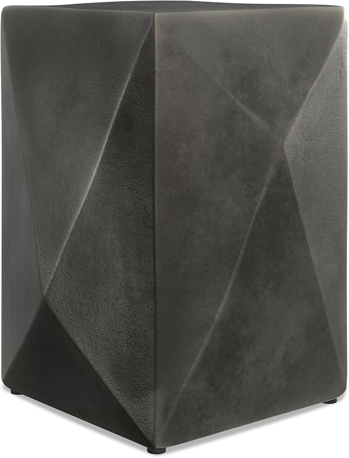 SIMPLIHOME Danner Metal Side Table in Graphite, 14-inch Round, Cast Aluminum for Living Room, Bedroom, Office, Compact Modern Design, Fully Assembled