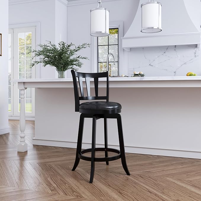 Hillsdale Presque Isle Swivel Stool, Counter Height, Black