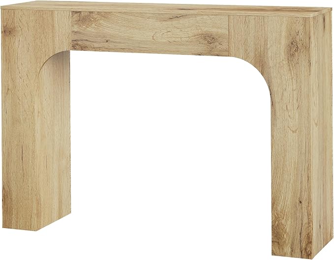 43 Inch Farmhouse Long Console Table, Wooden Sofa Table for Behind Couch, Entryway Furniture for Living Room or Hallway, Foyer Accent in Cracked Oak