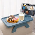 SINWANT Couch Arm Table, Bamboo Sofa Clip on Tray Tables,Sofa Armrest Tray with 360° Phone Holder,Couch Armrest Table for Eating and Drinking