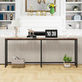 HOMERECOMMEND 70.8 Inch Console Table with USB Ports, Sofa Table with Charging Station, Narrow Entryway Table, Skinny Hallway Table,Rustic Brown