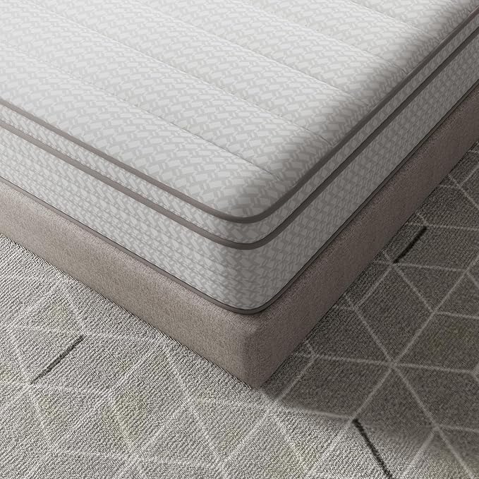 Novilla Queen Mattress, 12 Inch Queen Size Mattresses in a Box with Smarts™ Pocket Coil for Pressure Relief, Medium Firm Foam and Spring Hybrid Colchones with CertiPUR-US Certified