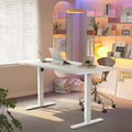HUANUO 71 x 30 inch Electric Standing Desk Adjustable Height, 4 Memory Height Settings, Sit Stand Up Desk for Home Office & Computer Workstation, White