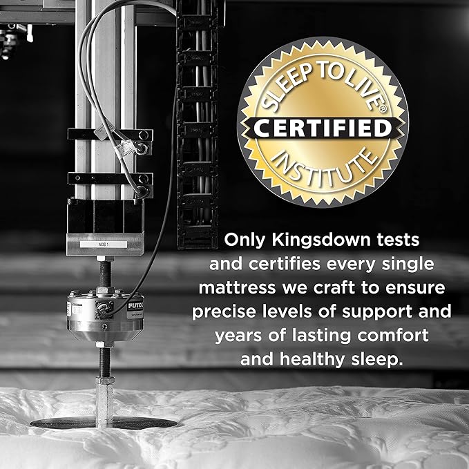 Kingsdown Firm Euro Pillow Top Hybrid Twin XL Mattress Cooling Gel Memory Foam Layer Multi-Layered Motion Isolation Cool Sleep Quilted Top Luxury Mattresses, 15-inch, Passions Engleson