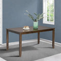 Dining Table for 4, Wooden Rectangular Kitchen Table with Natural Woodgrain Finish, 45.5" MDF Modern Dining Table with Solid Wood Tapered Legs and Rounded Corners, Easy Assembly, Walnut