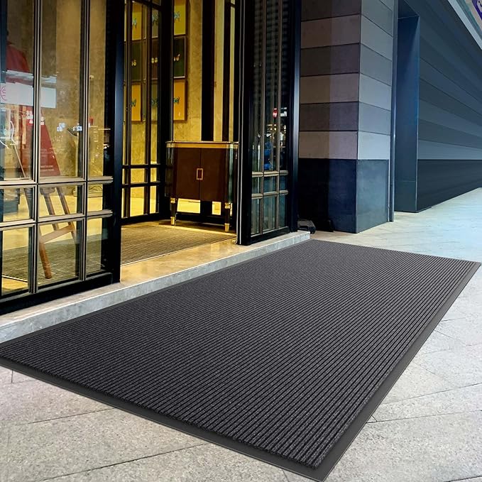 Amyracel Front Door Mat Indoor Outdoor Entrance, 36" x 48" All-Season Waterproof Heavy Duty Doormat for Outside Entry, Stain and Fade Resistant, Low Profile, Easy Clean Patio Entryway Mat