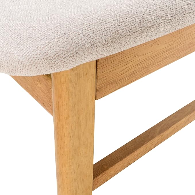 Christopher Knight Home Anthony Mid-Century Modern 7 Piece Dining Set, Light Beige and Natural Oak
