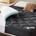 Bedlore 4-Inch Twin Mattress Topper for Back Pain - Dual Layer Medium Support (2" Gel Memory Foam + 2" Cooling Fluffy Pillow Top Pad), Breathable & Pressure Relief (Gray)
