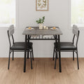 IDEALHOUSE 3-Piece Dining Table Set for 2 with Storage Rack, Wood Kitchen Table with Upholstered Chairs Set of 2, Small Square Table Set with Metal Legs Support, for Dining Room,Living Room