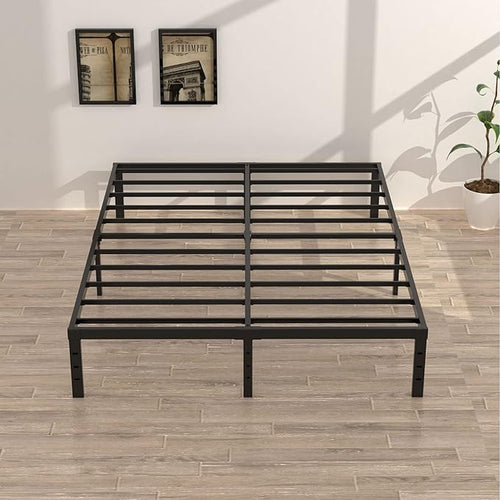16 Inch California King Bed Frames No Box Spring Need, Platform Cal King Bed Frame with 14 Inch Storage, 3500 lbs Heavy Duty Metal Slats Support, Easy Assembly Mattress Foundation