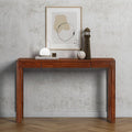 NTC Flow Modern Wooden Rectangle Console Table with Hidden Drawer – Waterproof & Heat Resistant, Dark Walnut