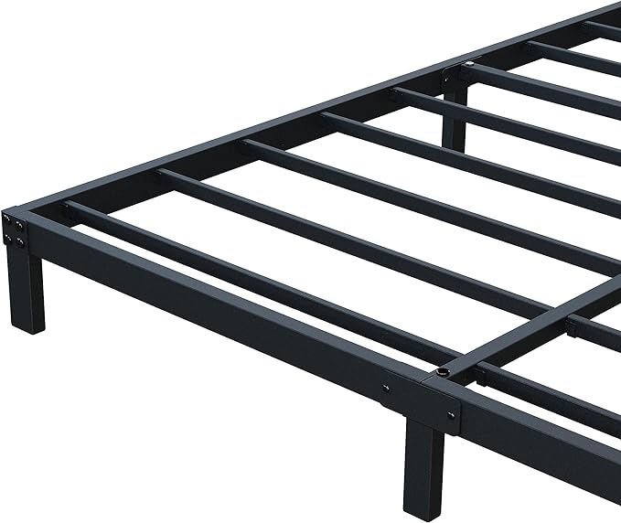 7 Inch California King Bed Frame No Box Spring Need, Low Profile Metal Platform Cal King Size Bed Frame, Heavy Duty Support Bedframes California King, Easy Assembly