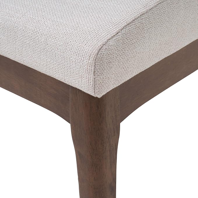 Christopher Knight Home Benson Mid-Century Modern 7 Piece Dining Set, Light Beige and Walnut