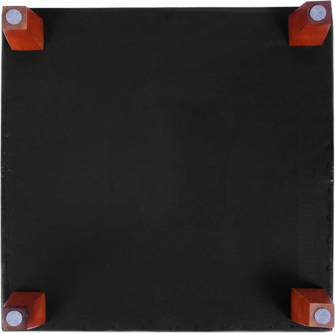 Homepop Home Decor |K2380-E169 | Luxury Large Faux Leather Square Storage Ottoman | Ottoman with Storage for Living Room & Bedroom, Black
