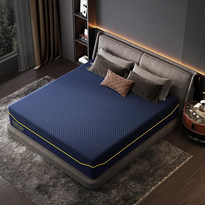 SDHYL King Mattress 14 Inch, Luxury Cooling Gel Memory Foam, Zero Motion Transfer for Partners, Bed in a Box CertiPUR-US Certified & Fiberglass Free, Washable Cover, 80"*76"