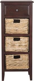 Safavieh American Homes Collection Michaela Cherry Side Table, 15" x 11.8" x 35.8",