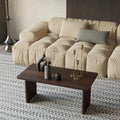 Bambos Coffee Table - Solid Mango Wood Center Table – Handcrafted Living Room Furniture for Apartment, Patio, Home Decor - Compact Sofa Table, Easy Assembly, Modern Accent Piece with Walnut Finish