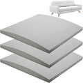 moonoom 22"x22" Couch Cushion Support, Grey Sofa Cushion Sagging Repair, Curved High Density Foam Replacement for Furniture Sagging Seat Sectional Loveseat Chair (3 Pcs)