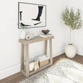 Plank+Beam Solid Wood Console Table with Storage, 36 Inch, Sofa Table with Shelf, Narrow Entryway Table for Hallway, Behind The Couch, Living Room, Foyer, Easy Assembly, Seashell
