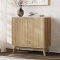 Buffet Cabinet with Storage, Fluted Multifunctional Storage Cabinet with 2 Doors, Sideboard Cabinet with Doors Modern Buffet Table Accent Coffee Bar Console Table,fluted buffet cabinet