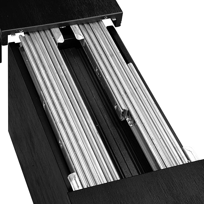 X02SI-206-48 - 5-pc Modern Dining Room Table Set a Rectangular Kitchen Table and 2 wooden Benches and 2 coffee Linen Fabric Dining Chair, 39x120 Inch, Wire Brushed Black