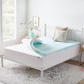 Linenspa 3 Inch Gel Swirl Memory Foam Mattress Topper – Cooling Gel Infused – Pressure Relieving Bed Topper - Mattress Pad – CertiPUR Certified - Full Size