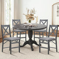 COLAMY Folding Dining Chairs Set of 4 – Dark Grey Upholstered Dining Room Chairs with Wooden Frame, Pre-Assembled, Space Saving Modern Kitchen & Dining Room Furniture for Small Spaces