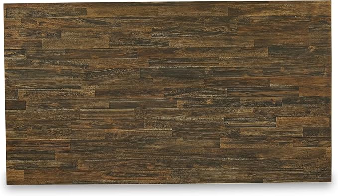 East West Furniture V077SI215-6 6 Piece Dining Table Set Contains a Rectangle Dining Room Table with V-Legs and 4 Baby Blue Linen Fabric Parson Chairs with a Bench, 40x72 Inch, Multi-Color