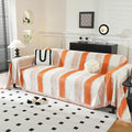 LUFEIJIASHI Boho Couch Covers for Sofa Non Slip Sofa Covers Washable Couch Covers for 3 Cushion Couch Sofa Pet Friendly Sectional Couch Cover Blanket Furniture Protector for Dogs (Orange, 91"x150")