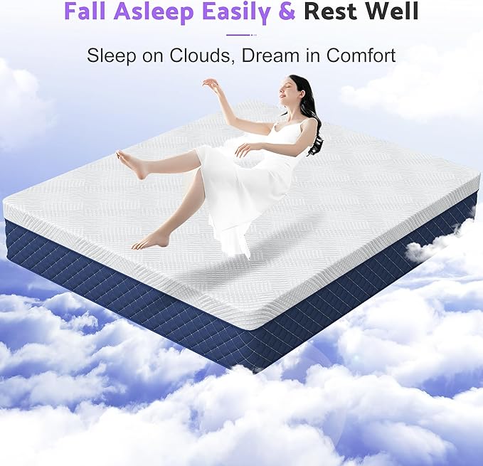 Twin Mattresses, 10 Inch Hybrid Twin Mattress in a Box, Memory Foam and Individual Pocket Spring Breathable Comfort for Sleep Supportive and Pressure Relief, CertiPUR-US, 39"*75"*10"