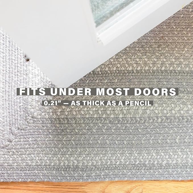Grey Cloud Oval Braided Rug, 6x9' - Grey, Handmade with Jute - Warm Farmhouse Decor, Perfect for Living Rooms and Dining Rooms - Pet Friendly and Easy to Clean
